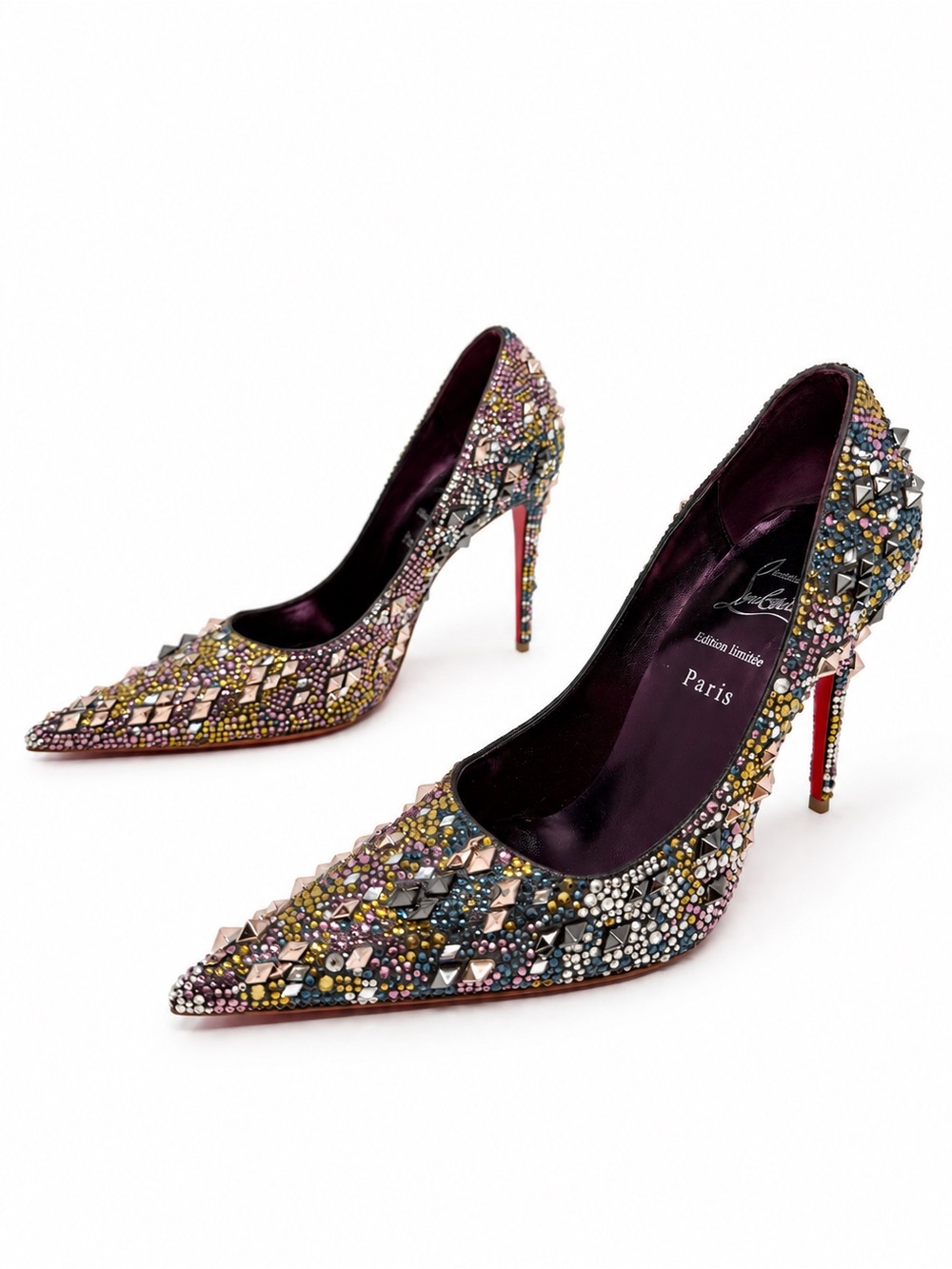 Christian Louboutin Kate Max Strass Eternity 100 Studded Pumps EU 37.5